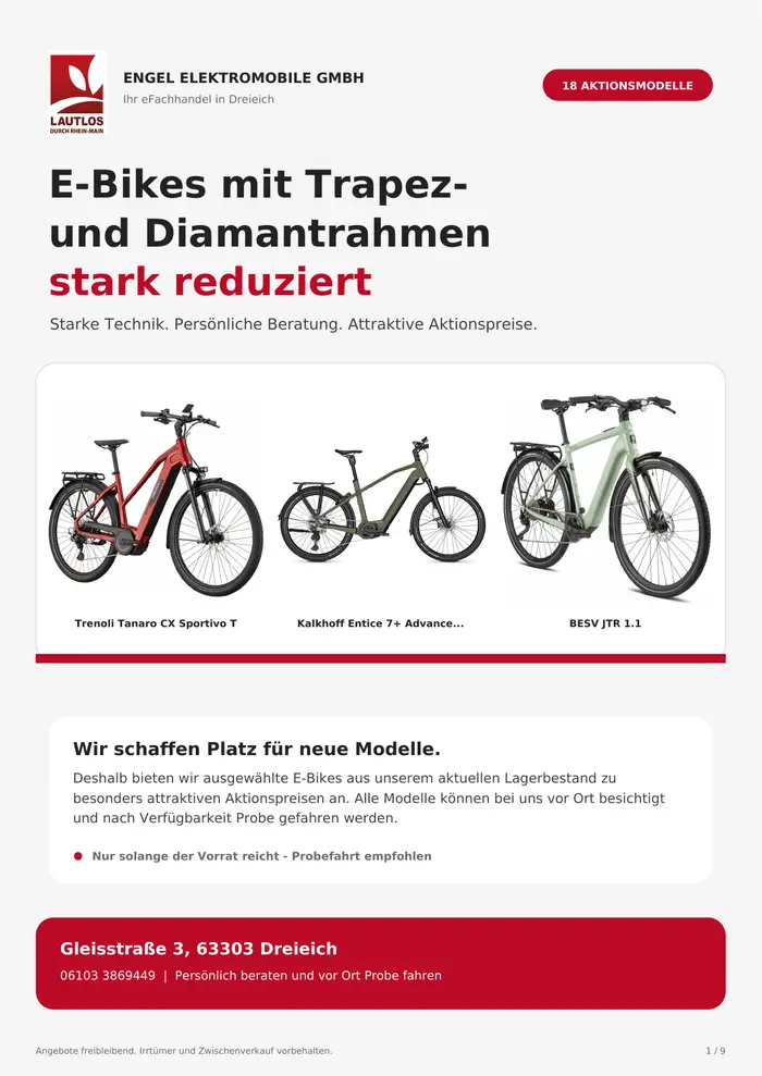 Engel_Elektromobile_E-Bike_Aktion_Cover